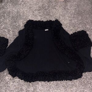 Black fluffy Cardigan